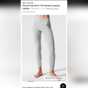 ALO Yoga Alosoft Lounge Leggings - Heather Gray